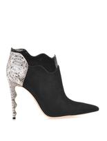 Thumbnail for your product : Alexandre Birman Suede and watersnake ankle boots