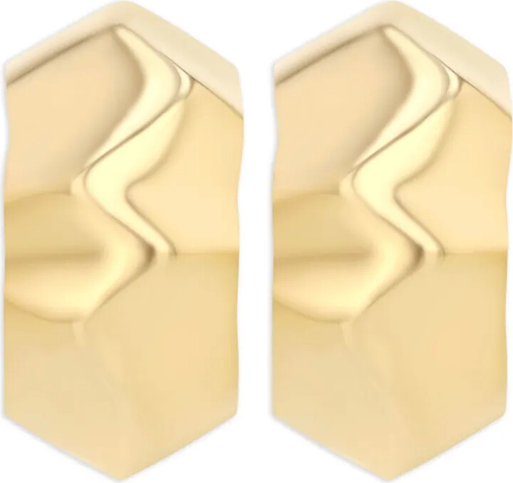 Lizzie Mandler Fine Jewelry 18kt yellow gold Small Wave earrings