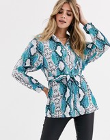 Thumbnail for your product : Love snake print shirt
