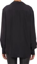 Thumbnail for your product : Barneys New York Double Chest-Pocket Blouse-Black