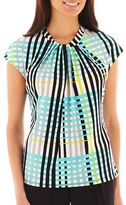 Thumbnail for your product : JCPenney Worthington Twist-Front Top - Petite