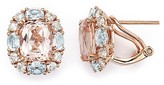 Thumbnail for your product : Bloomingdale's Morganite, Aquamarine and Diamond Stud Earrings in 14K Rose Gold - 100% Exclusive