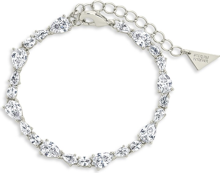 Sterling Forever Wyatt Cubic Zirconia Tennis Bracelet