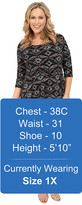 Thumbnail for your product : Karen Kane Plus Plus Size 3/4 Sleeve Back Keyhole Print Dress