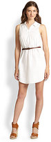 Thumbnail for your product : Joie Darlena Belted Cotton Shirtdress