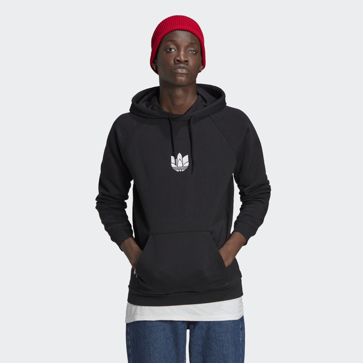 adidas LOUNGEWEAR Adicolor 3D Trefoil Graphic Hoodie Black XS Mens -  ShopStyle