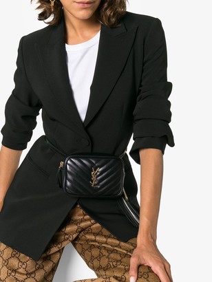 Saint Laurent Women's Baby Lou Leather Belt Bag - Black - Belt Bags