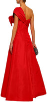 Thumbnail for your product : Sachin + Babi Padma Bow-embellished One-shoulder Silk-faille Gown