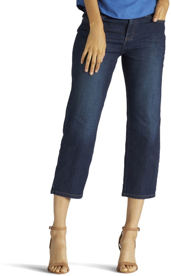 Lee Women's Relaxed Fit Denim Capris ShopStyle Cropped Jeans