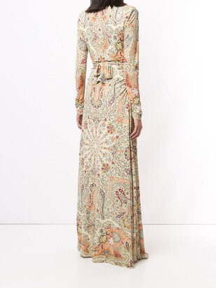 Etro Paisley-Print Ruched Dress