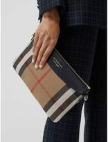 Thumbnail for your product : Burberry House Check and Leather Clutch Bag