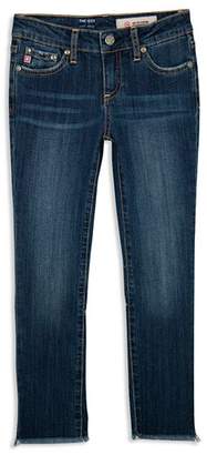 AG Adriano Goldschmied Kids Girls' Izzy Crop Embellished Jeans - Big Kid