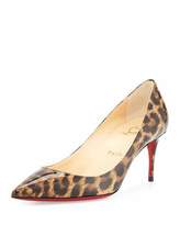 Thumbnail for your product : Christian Louboutin Decollette Patent Red Sole Pump, Animal