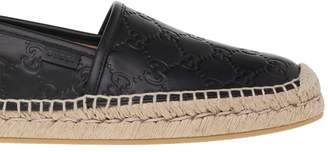 Gucci GG Embossed Leather Espadrilles