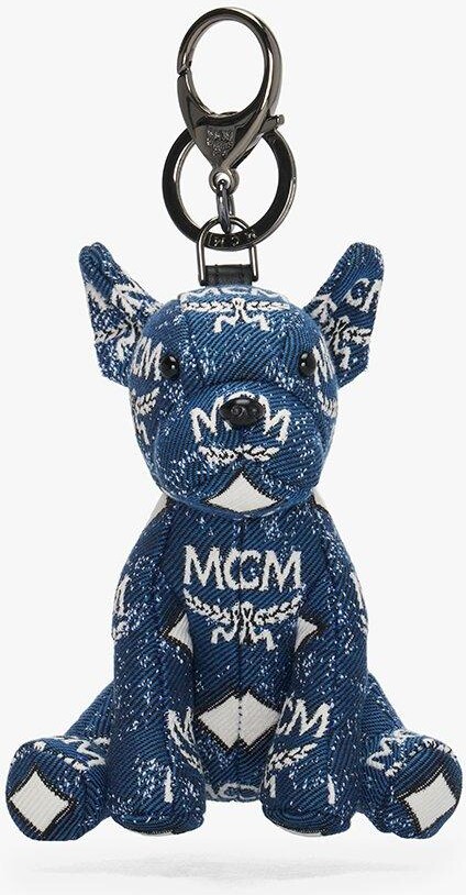 MCM M Pup Charm in Vintage Denim Jacquard - ShopStyle Key Chains