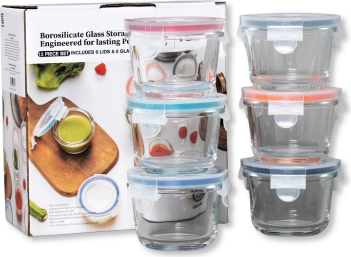Borosilicate Tempered Glass Food Storage Containers with Pro Grade Locking  Glass
