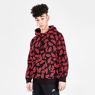 nike red camo hoodie