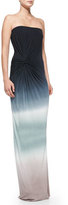 Thumbnail for your product : Young Fabulous & Broke Chandra Twist-Waist Strapless Ombre Maxi Dress