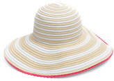 Thumbnail for your product : Collection 18 Pom Pom Trim Striped Floppy Hat