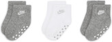 Thumbnail for your product : Nike Core Futura Ankle Gripper Socks Box Set (3 Pairs) Baby (3-6M) Socks in Grey