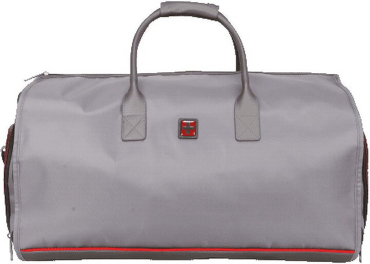 Swiss Tech 2 in 1 Travel Duffel Weekender, Solid Gray