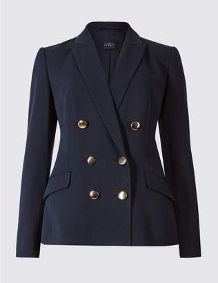 Marks and Spencer Double Breasted Gold Button Jacket