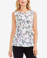 Thumbnail for your product : Vince Camuto Printed Keyhole Front-Tie Blouse