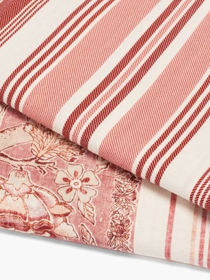 D'Ascoli Peconic 178cm X 279cm Linen-blend Tablecloth - Red Multi