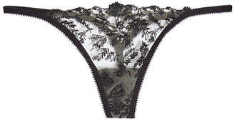 La Perla Embroidered Tulle Thong