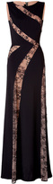 Thumbnail for your product : Elie Saab Lace Panel Gown in Black Gr. 34