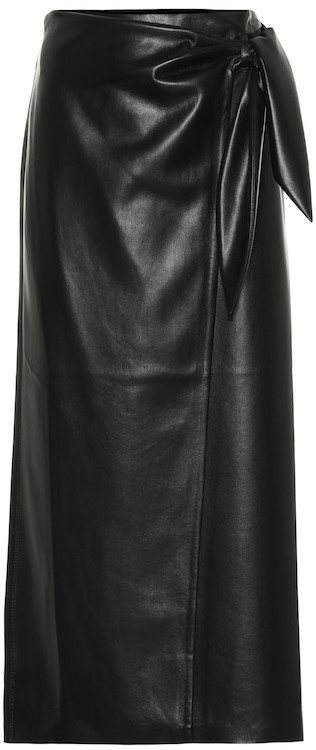 Nanushka Amas faux leather midi skirt - ShopStyle
