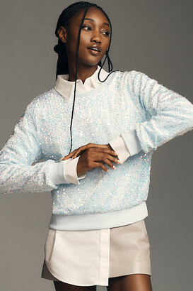 By Anthropologie Sequin Velvet Sweatshirt - ShopStyle