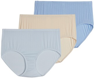 Jockey Women's 3-Pk. Supersoft Breathe Drop-Needle Knit Brief Underwear  2373 - ShopStyle Panties