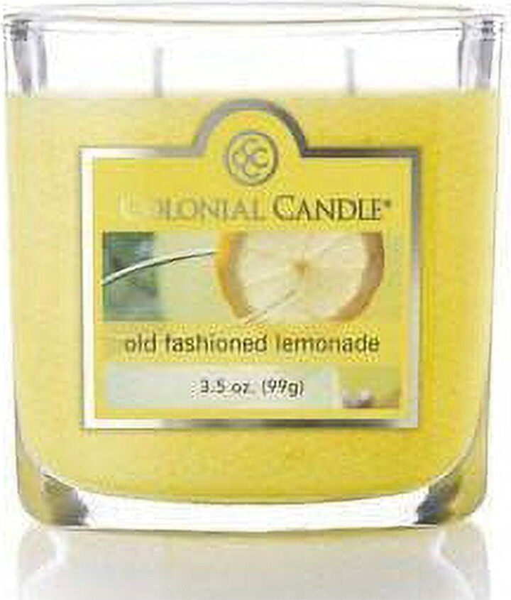 Colonial Candle Old Fashioned Lemonade 3.5 Oz 2 Wick Candle, Yellow