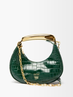 Tom Ford Bianca Mini Metal-handle Leather Shoulder Bag - Dark Green -  ShopStyle