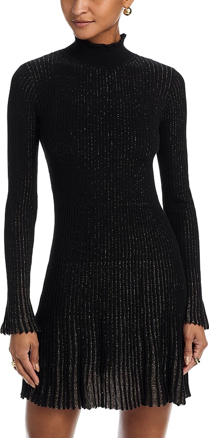 Lost + Wander Treasure of Light Foil Knit Mini Dress