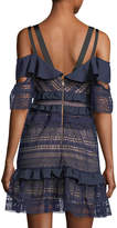 Thumbnail for your product : Paneled Lace Mini Cocktail Dress