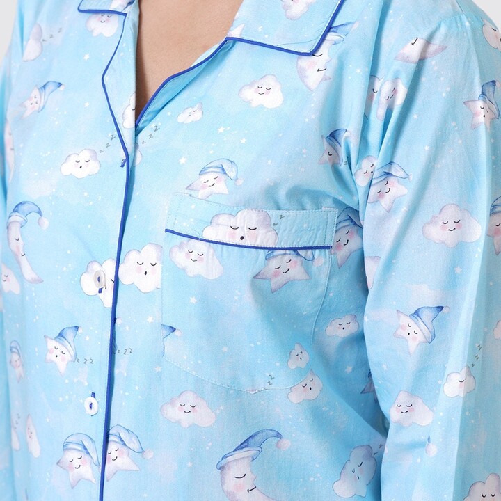 Etsy Organic Cotton Celestial Pajama Set | Personalized Women's Sleepwear