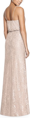 After Six Metallic Lace Two-Piece Gown