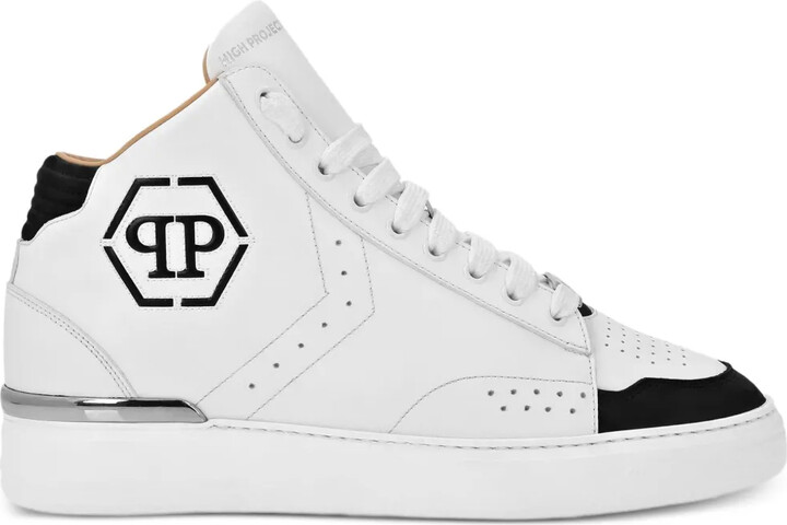 Philipp Plein Hexagon leather sneakers