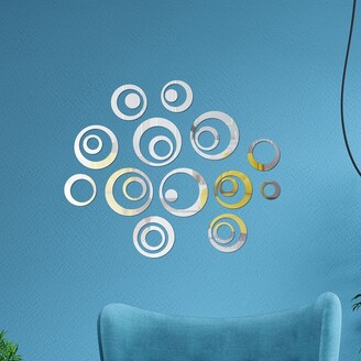 Walplus Rings Acrylic Wall Mirror DIY Art Home Living Room Decor