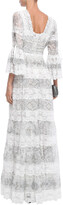 Thumbnail for your product : Etro Lace-paneled Printed Cotton And Silk-blend Maxi Dress