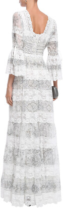 Etro Lace-paneled Printed Cotton And Silk-blend Maxi Dress
