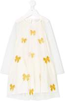 Thumbnail for your product : Stella McCartney Kids Misty gold bow dress