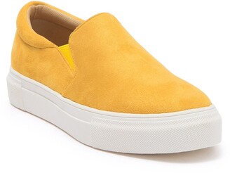 mustard colored sneakers