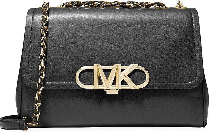 Michael Michael Kors Women's Empire Medium Faux Leather Chain Pouchette Bag - Brown - Shoulder Bags