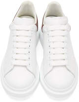 Thumbnail for your product : Alexander McQueen White and Burgundy Oversized Sneakers