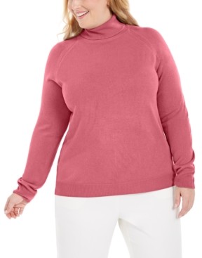 Karen Scott Plus Size Turtleneck Luxsoft Sweater, Created for Macy's