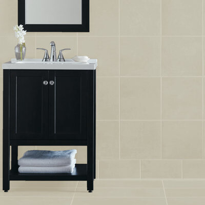 PIXL High Street 12'' W x 12'' L Porcelain Concrete Look Singular Tile