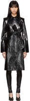 Helmut Lang Black Leather Pleasure Trench Coat